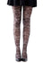 Floral Lace black & gray Full Foot Tights