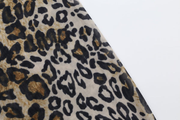 Leopard Chic Footless Tights