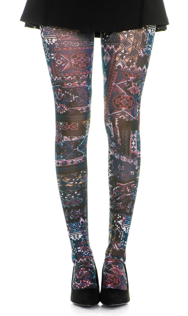 Patchwork Full Foot Tights