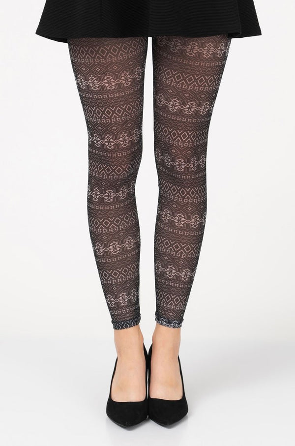 Graphics Pattern Footless Tights